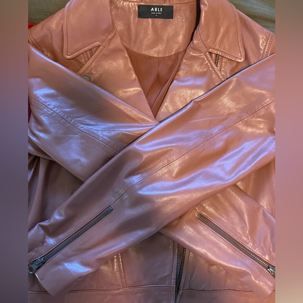 Able Maha Leather Jacket, Whiskey, Size Medium - Picture 6 of 14